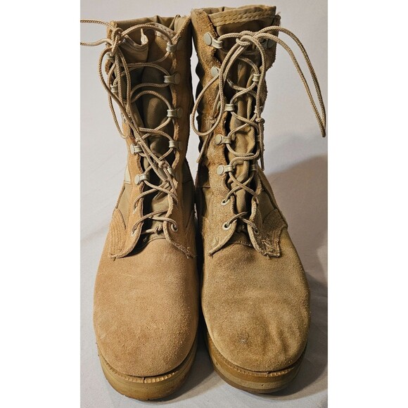 US Military Desert Combat Boots Tan Suede Canvas Vibram Sole Men’s Size 9,5W main image 5